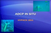 ADCP IN SITU HYPACK 2013. Características ADCP IN SITU ADCP IN SITU es usado para procesar datos producidos por correntómetros perfiladores: Mediciones.