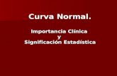 Curva Normal. Importancia Clínica y Significación Estadística Curva Normal. Importancia Clínica y Significación Estadística.