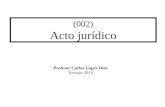 (002) Acto jurídico Profesor Carlos López Díaz Versión 2012.