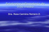 Patologías inflamatoria de oído medio Dra. Rosa Carmina Romero Z.