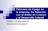 Patrones de Apego en la Infancia: Su Relación con el Estilo de Crianza y el Desarrollo Infantil Felipe Lecannelier A. flecannelier@udd.cl.