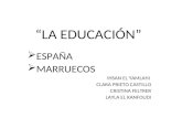 LA EDUCACIÓN ESPAÑA MARRUECOS IHSAN EL YAMLAHI CLARA PRIETO CASTILLO CRISTINA FELTRER LAYLA EL KANFOUDI.