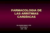 FARMACOLOGIA DE LAS ARRITMIAS CARDÍACAS Dra. Graciela Salazar V. PhD Farmacología II UCR. 2009.