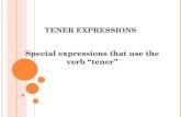 TENER EXPRESSIONS Special expressions that use the verb tener.