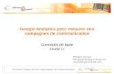 Google Analytics pour mesurer le ROi de vos campagnes de communication