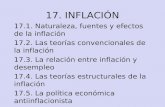 17. INFLACIÓN 17.1. Naturaleza, fuentes y efectos de la inflación 17.2. Las teorías convencionales de la inflación 17.3. La relación entre inflación y.