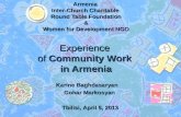 Experience of community work in armenia, k baghdasaryan and g markosyan, georgia conference april 2013