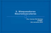 Dra. Carmen Ma Sánchez UCIMED 2do semestre 2012. Unión neuromuscular: placa motora terminación presinaptica, espacio sináptico, fibra muscular.