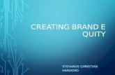 Creating brand equity