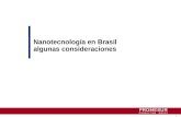 Nanotecnología en Brasil algunas consideraciones.