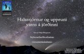 Halastjörnur og uppruni vatns á jörðinni
