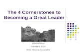 4 cornerstones to becoming a great leader