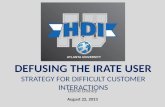 HDIAU Breakout 202 - Defusing the irate customer