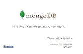 MongoDB. Как готовить, с чем едят?
