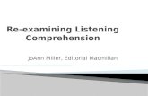 Re-examining listening comprehension
