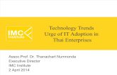 Technology Trends  Urge of IT Adoption in  Thai Enterprises