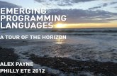Emerging Languages: A Tour of the Horizon