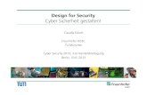 Cybersecurity 2013 - Design for Security