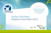 Rapport d'activités Alsace BioValley 2012