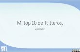 Mi top 10 de tuiteros en México 2014 Twitter