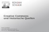 Simon Schlauri (Digitale Allmend) - Creative Commons and historische Quellen