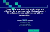 Barreras institucionales a la difusión de la energía solar fotovoltaica en Costa Rica: Paradojas de una política energética sostenible