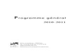 Programme général 2010-2011