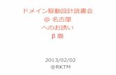 20130202 ドメイン駆動設計読書会at名古屋のお誘い β