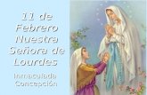 11 de Febrero Nuestra Señora de Lourdes Inmaculada Concepción.