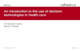 Geraint Lewis: The use of decision technologies in health