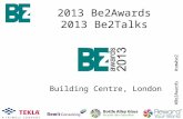 Be2Awards and Be2Talks 2013 - event slides