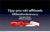 2. Affiliate konference / Jak vytvořit affiliate web