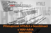 Přístupnost HTML5 v kombinaci s WAI-ARIA