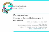 Europeana: Status - Datenlieferungen - Metadaten