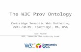 The W3C Prov Vocabulary