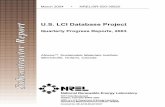 U.S. LCI Database Project: Quarterly Progress Reports, 2003