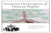 Vermont Declaration of Human Rights
