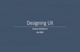 Designing UX
