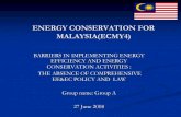 Training on Energy conservation for Malaysia(ECMY4)-Group Presentation