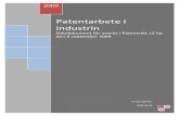 Patentarbete I Industrin 2009