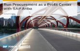 1530-1600 Ashraf Agha Run procurement as a profit center with SAP Ariba