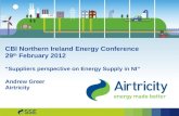 CBI NI energy conference: Andrew Greer