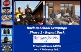 Railway Safet Regulator - 2011 back to school report back