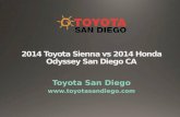 2014 Toyota Sienna vs 2014 Honda Odyssey San Diego CA