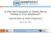 Is that Jed Clampett or James Bond Hiding in Your Database?