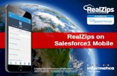 RealZips on Salesforce1 Mobile