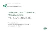 Initiativen des IT Service Managements