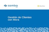Gestión de Clientes con Mora. Zamba Workflow | Gestión de Clientes con Mora 2 Zamba permite la gestión automática de los clientes con mora, clasificándolos.
