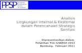 Analisis Internal Eksternal dalam Perumusan Strategi Sanitasi