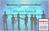 Effective styles of business communication 2907